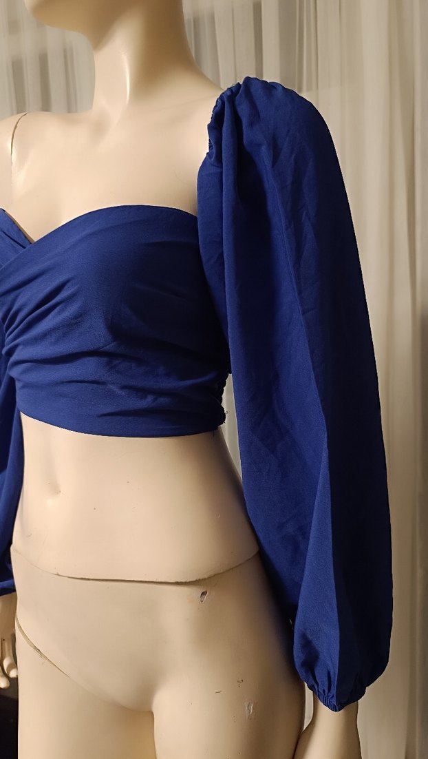 Drapeli Straplez Mini Bluz - Görsel 4