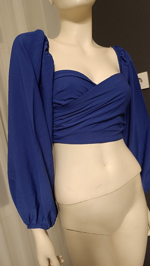 Drapeli Straplez Mini Bluz - Görsel 5