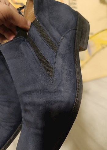 Lacivert Süet Fermuarlı Erkek Bot - Görsel 4