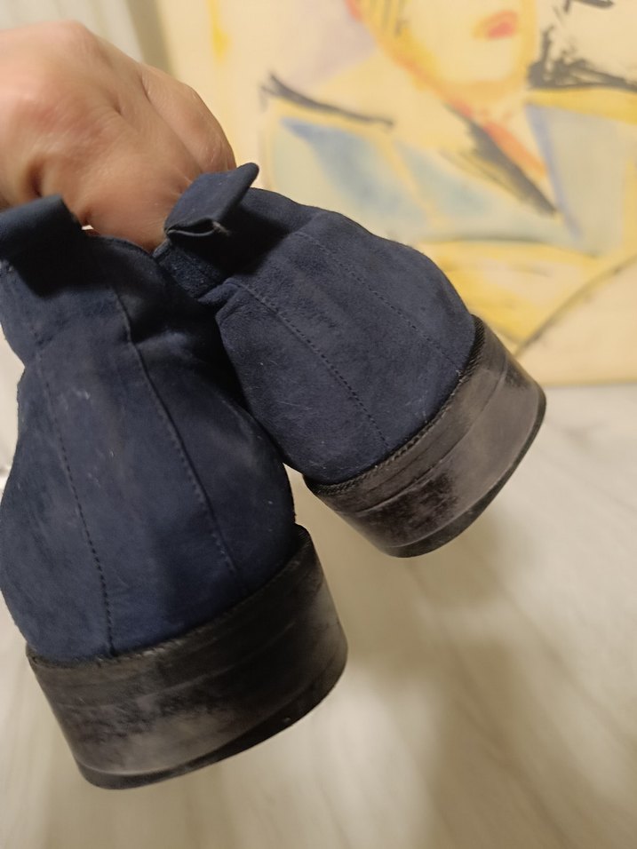 Lacivert Süet Fermuarlı Erkek Bot - Görsel 5