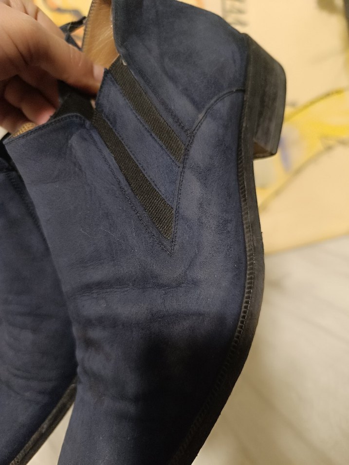 Lacivert Süet Fermuarlı Erkek Bot - Görsel 4