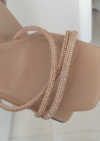 39 Beden camel Renk Bej Stiletto Topuklu Kadın Abiye Ayakkabı