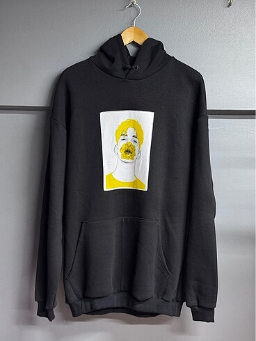 Extra Oversize Baskılı Unisex Hoodie