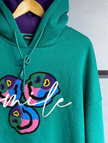 s Beden yeşil Renk Brezzy Oversize Unisex Hoodie