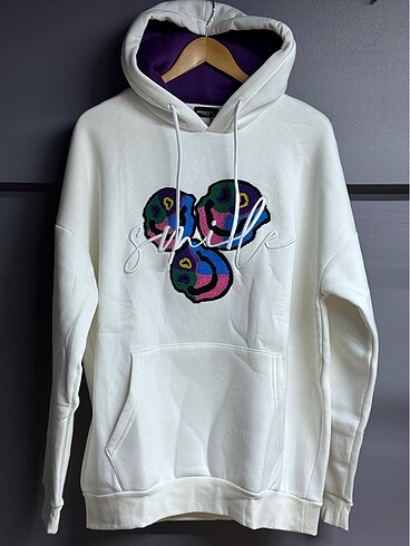 s Beden beyaz Renk Brezzy Oversize Unisex Hoodie