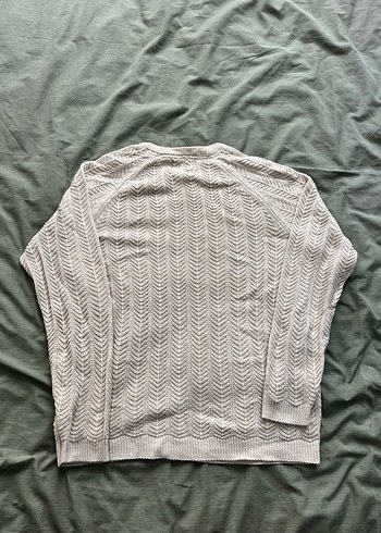 Bej erkek Pull&Bear Örgü Kazak Uzun Kollu - Görsel 3