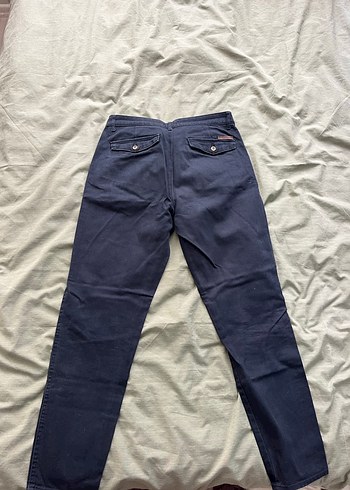 Erkek Lacivert Denim Regular Fit Pantolon - Görsel 3