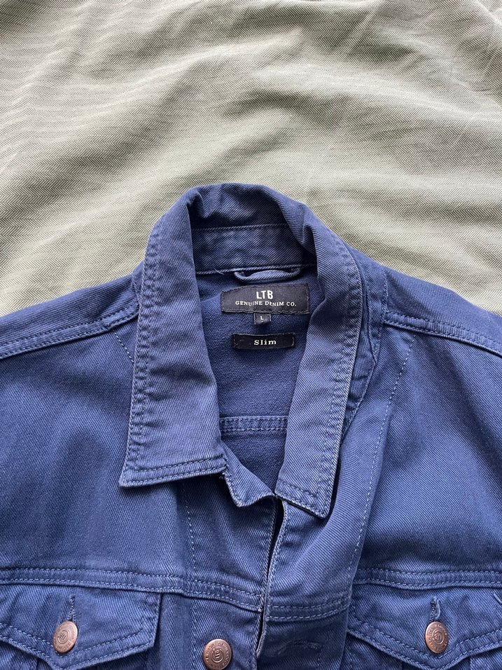 Lacivert Düğmeli Erkek LTB Kot Ceket - Görsel 2