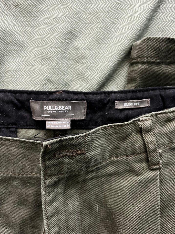 Haki yeşil kargo Pull&Bear erkek pantolon - Görsel 2