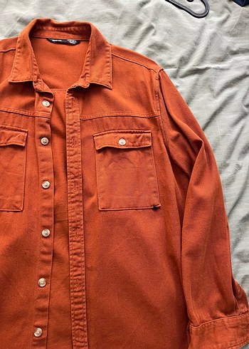 Kiremit rengi BERSHKA ceket - Görsel 3