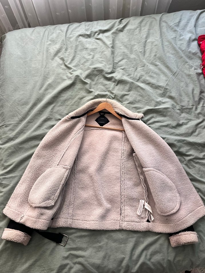 Kürk Detaylı Erkek BERSHKA mont - Görsel 3