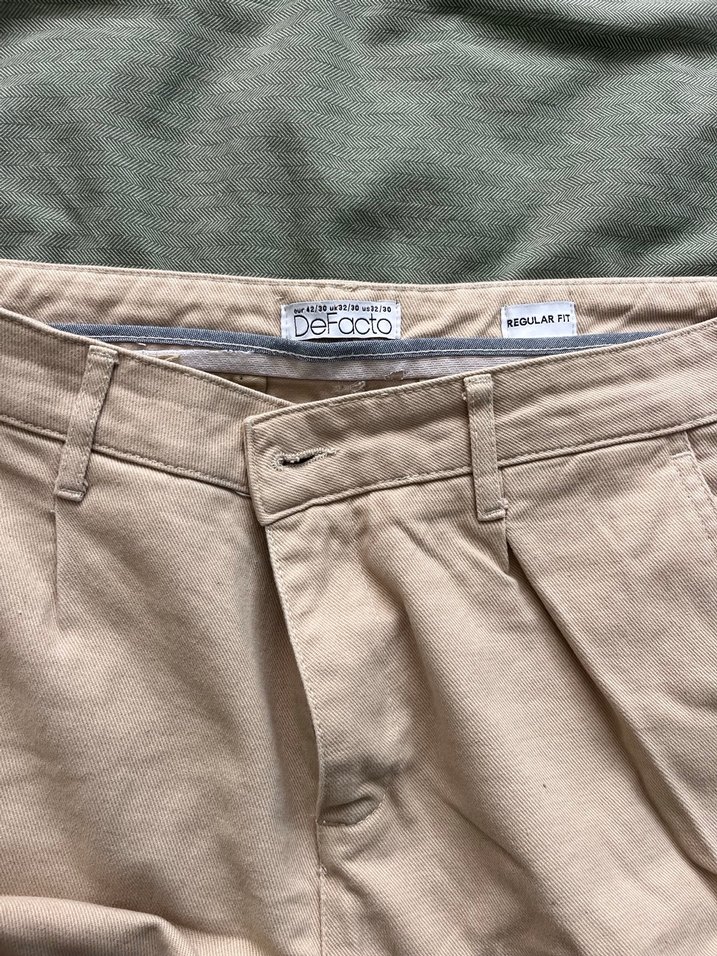 Bej Regular Fit Erkek Kot Pantolon - Görsel 2