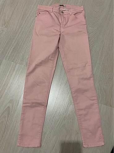 Pembe kadın skinny jean