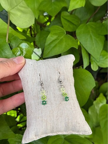 Diğer HANDMADE 3?lü ÇİÇEK DETAYLI KÜPE.