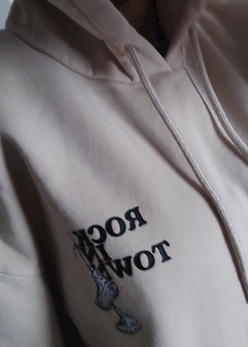 Bej Kadın Fermuarlı Sweatshirt 2XL - Görsel 3