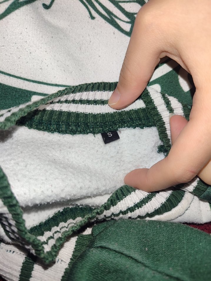 Yeşil Baskılı Grunge Punk Kadın Sweatshirt - Görsel 2