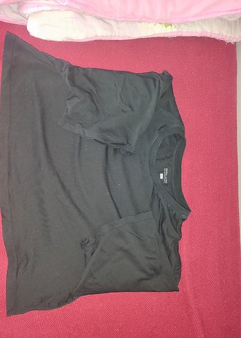 kısa kollu siyah crop - Görsel 2