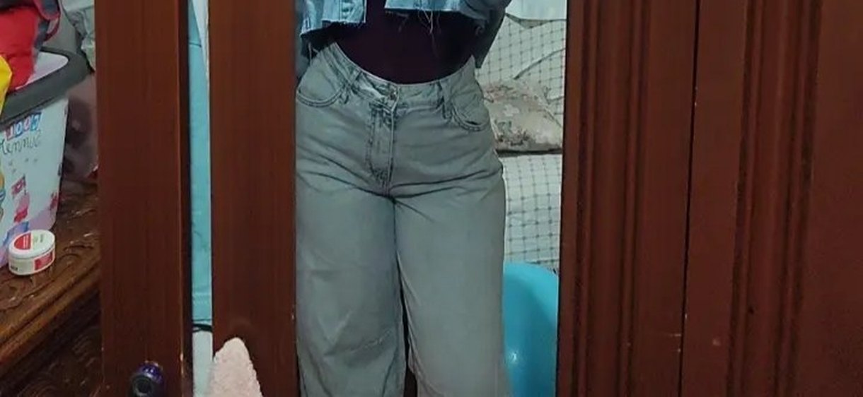 açık mavi kadın pantolon - Görsel 3