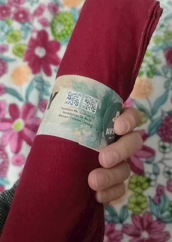 Bordo Renkli penye şal - Görsel 3