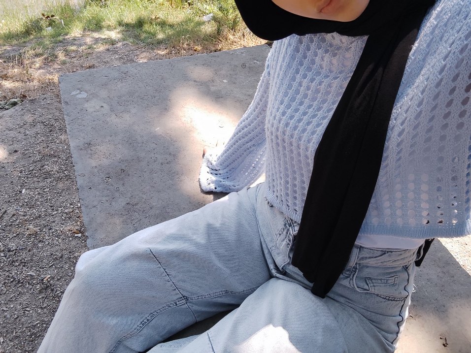 açık mavi baggy pantolon - Görsel 3