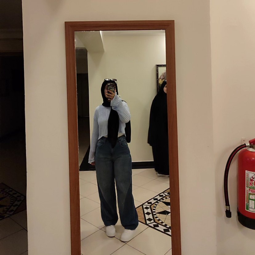 koyu mavi baggy pantolon - Görsel 3