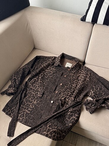Diğer Leopar desenli oversize ceket ????