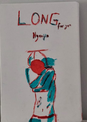 hyunjin, long for you çizimi fanmade tablo