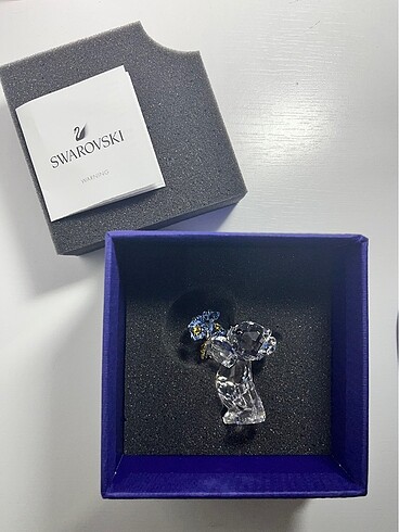 diğer Beden beyaz Renk Swarovski Unutma Beni Kristal Ayıcık