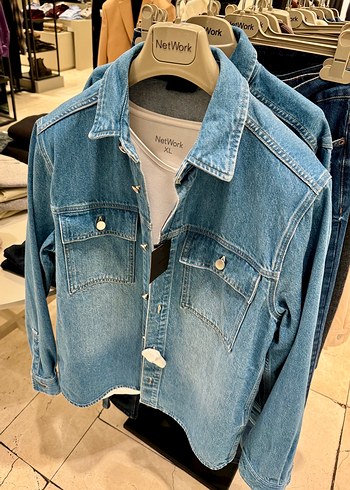 Orijinal NetWork erkek denim gömlek ceket, S.