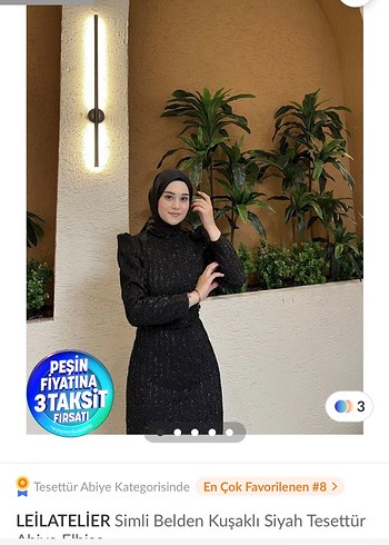 Siyah tesettür Abiye