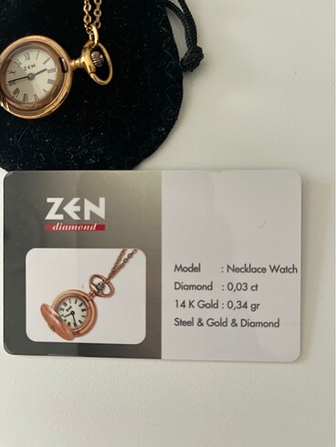 Beden Zen saat kolye