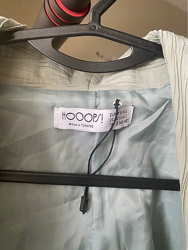 l Beden hooopstore piliseli mint yeşili ceket