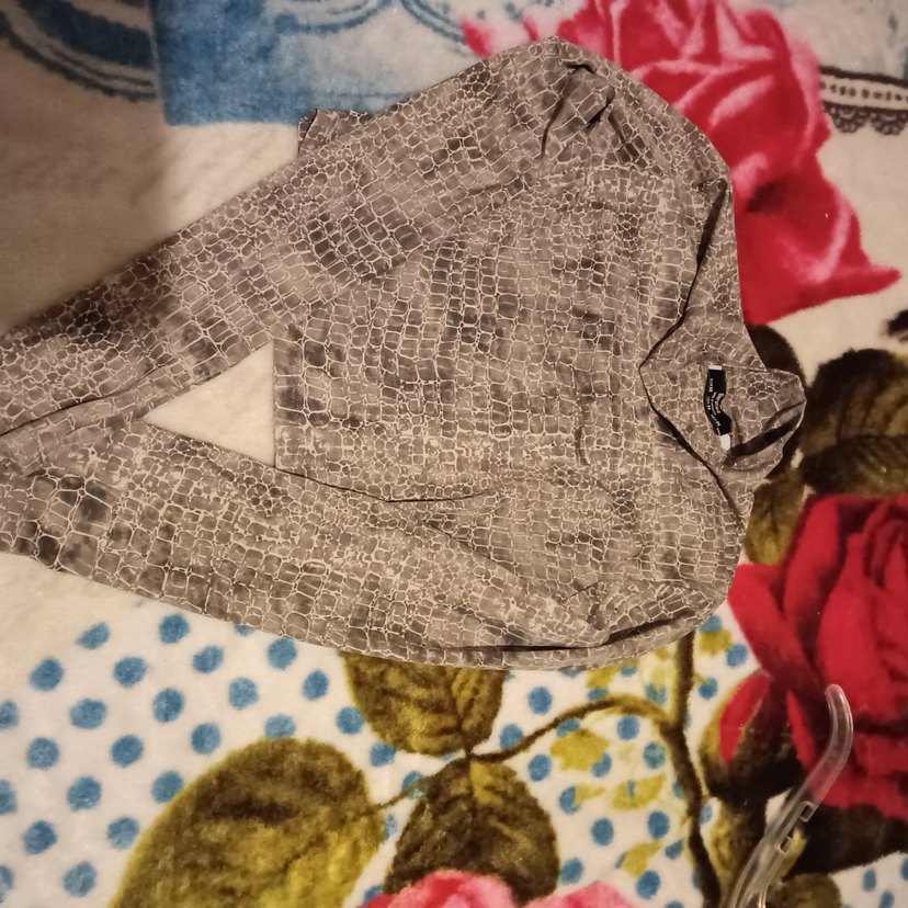 Yılan Desenli crop marka ürün sıfır - Görsel 5