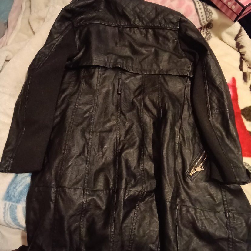 deri uzun mont sıfır ürün çok tarz - Görsel 5