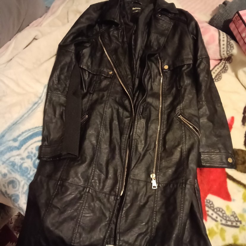 deri uzun mont sıfır ürün çok tarz - Görsel 4