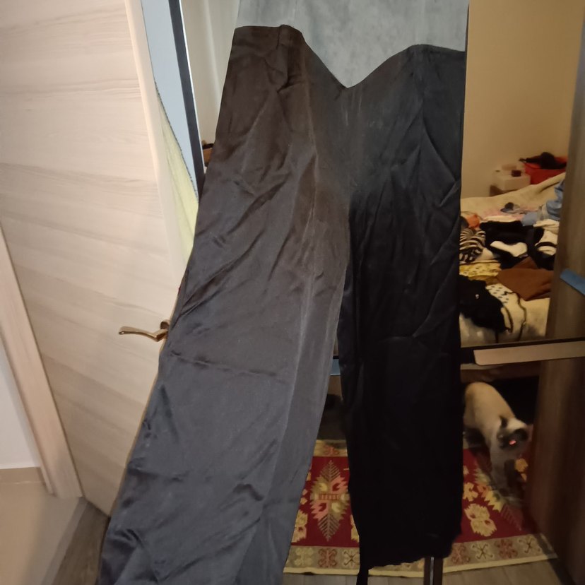 Gri V Yaka Uzun Drapeli tulum muhteşem bir ürün - Görsel 3