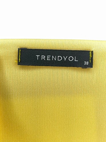 38 Beden sarı Renk Trendyol & Milla Kısa Elbise %70 İndirimli.
