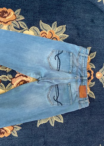 Pastel Mavi Tie-Dye Erkek Kot Pantolon - Görsel 5