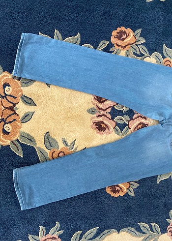 Pastel Mavi Tie-Dye Erkek Kot Pantolon - Görsel 6