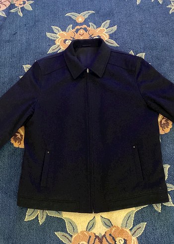 Erkek kaşmir siyah Fermuarlı Ceket kışlık - Görsel 3