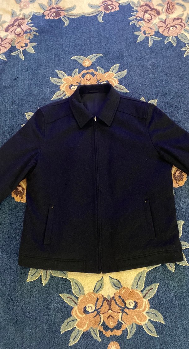 Erkek kaşmir siyah Fermuarlı Ceket kışlık - Görsel 3