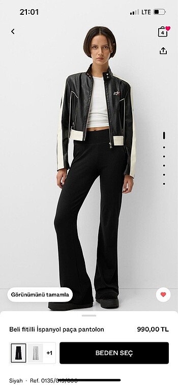 bershka ispanyol paça pantolon