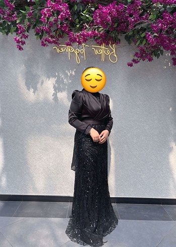 Uzun Siyah Yılan Desenli Gotik Abiye Elbise