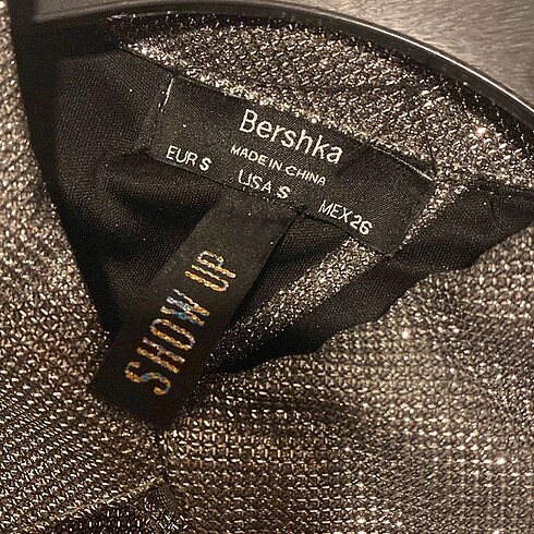 s Beden gri Renk Bershka simli elbise
