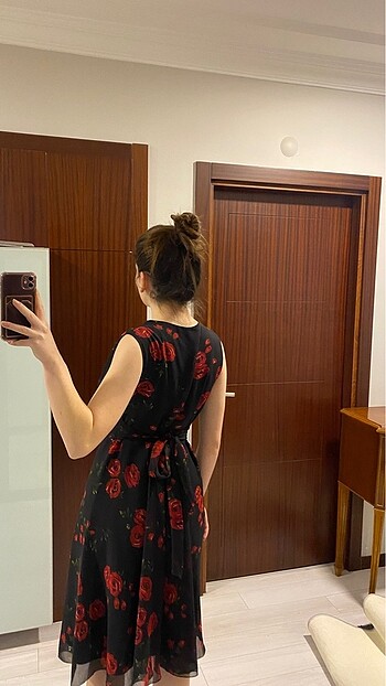 Diğer Çiçekli midi elbise