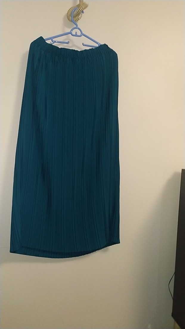 Kadın Lacivert Piliseli Uzun Etek - Görsel 2