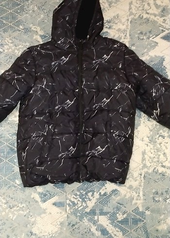 Siyah Kapüşonlu erkek Kışlık Mont - Görsel 2