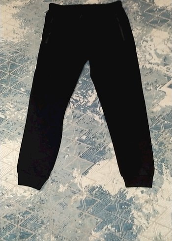 Erkek Siyah Fermuarlı Rahat Kesim Eşofman - Görsel 2