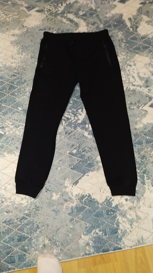 Erkek Siyah Fermuarlı Rahat Kesim Eşofman - Görsel 2