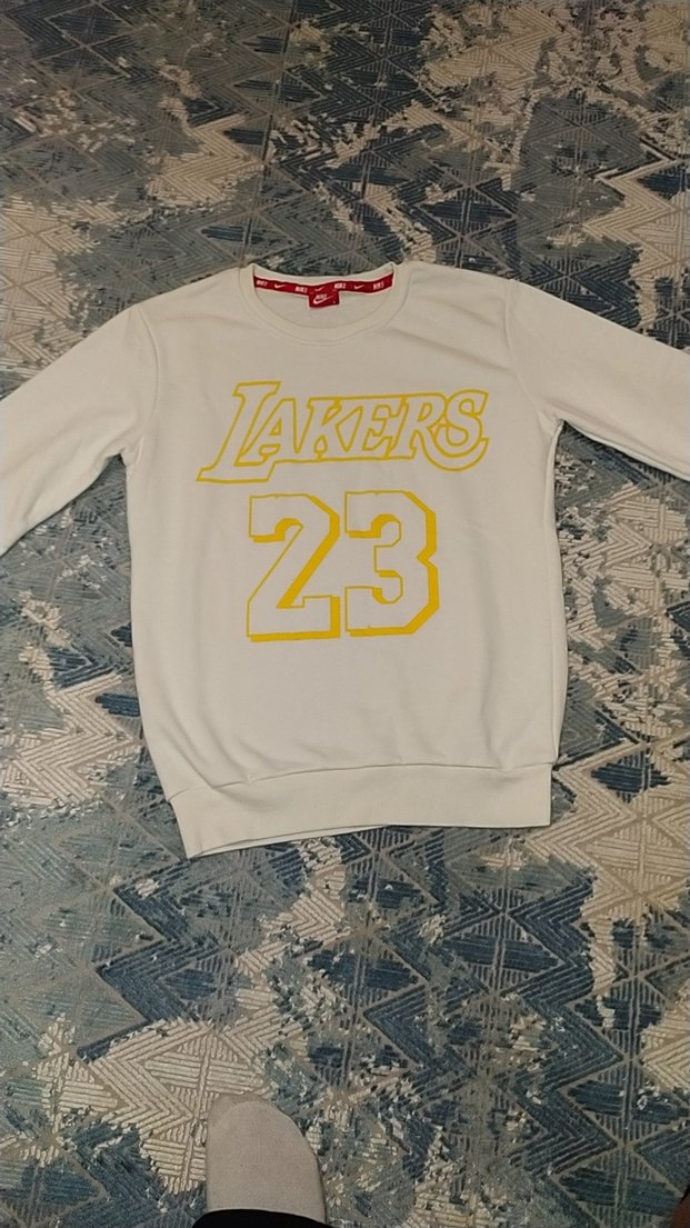 Erkek Beyaz Baskılı Uzun Kollu Sweatshirt - Görsel 2